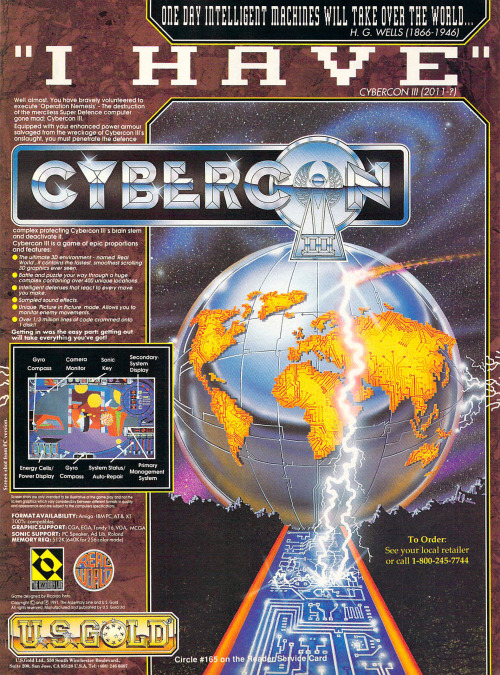 obscurevideogames:retrocgads:USA 1991Cybercon III(Assembly Line - Amiga/Atari ST/PC)