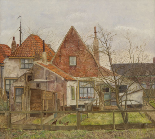 Behind the House  -   Tjitske Geertruida Maria van Hettinga Tromp , n/d.Dutch, 1872-1962Oil on canva