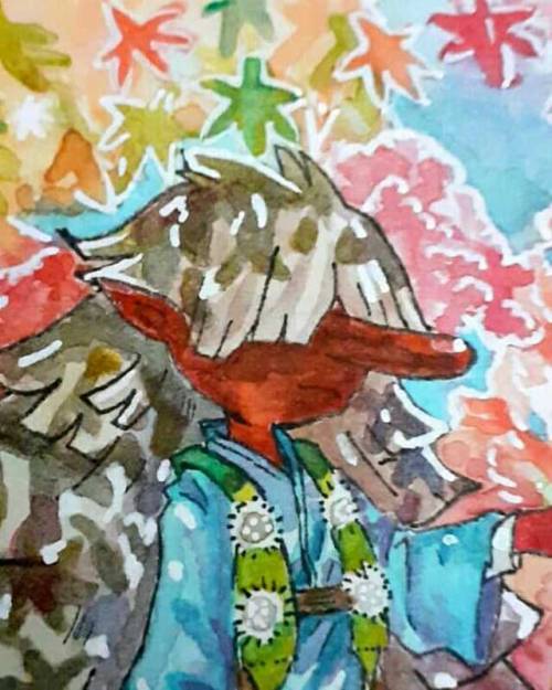 minarosario: Tengu- watercolour