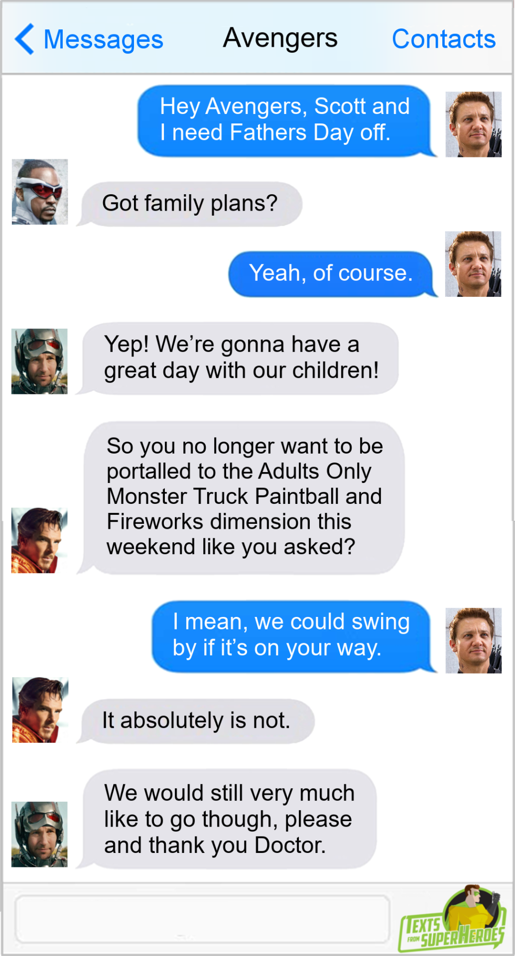 Texts From Superheroes, Texts From Superheroes Facebook, Twitter