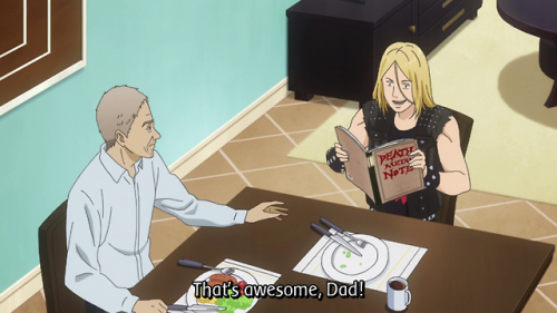 thenylesfiles:festivefist:I’m here for this. I’m here for supportive anime Dad and heavy metal son. 