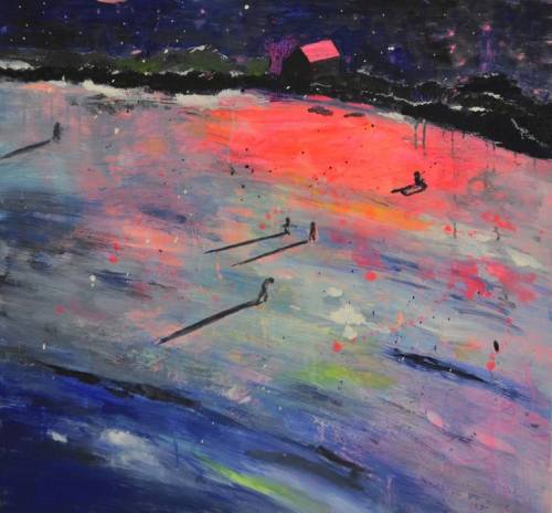 Nocturne landscapes in Tanja Vetter’s paintings.