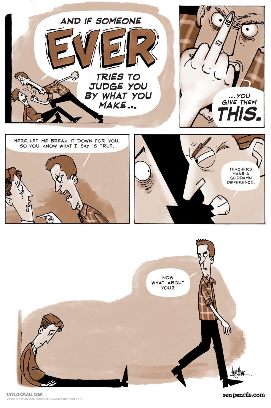 zenpencils:‘WHAT TEACHERS MAKE” A poem by Taylor Mali. Illustrated by Zen Pencils.