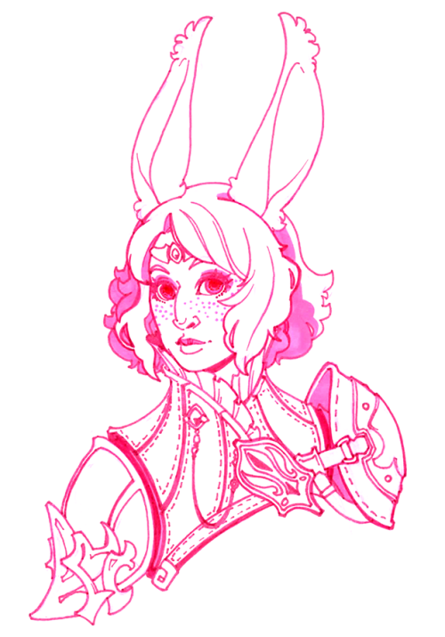 Happy Bunday! When I sat down last week to draw a Bunday, all I could think about was FFXIV as I was