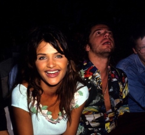 Michael Hutchence and Helena Christensen, Jean Paul Gaultier party, 1993. Paris, France.