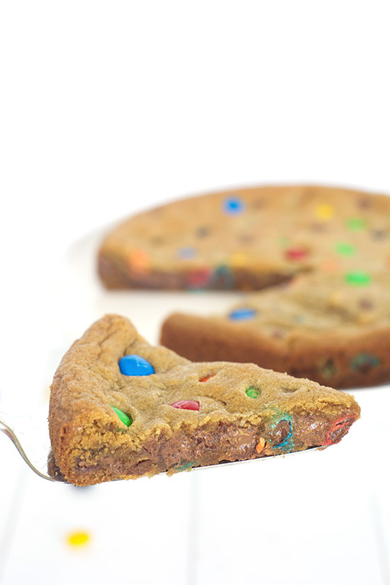 do-not-touch-my-food:M&amp;m Cookie Pie  still not too early