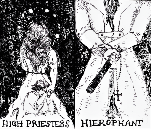 hellenhighwater: The current run of valvert tarot. I’m down to just Temperance and the Devil, 