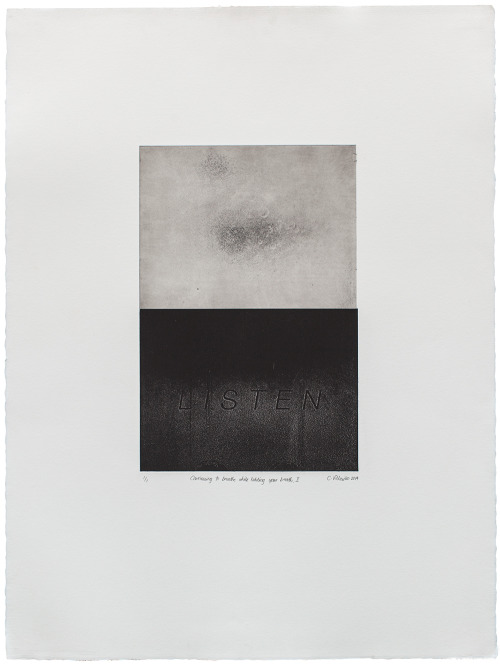 christianvillacillo:  Continuing to breathe while holding your breath, II intaglio and relief, 30x22