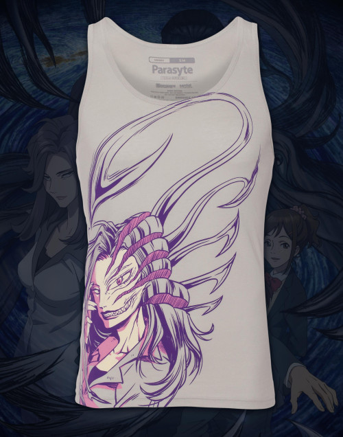  I drew an official Parasyte -the maxim- shirt for Sanshee! Featuring Tamiya Ryoko, one of my favour