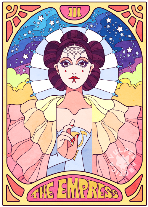 vulpesarctica:The most recent addition to my Star Wars Psychedelic Tarot series - Padmé in her Episo