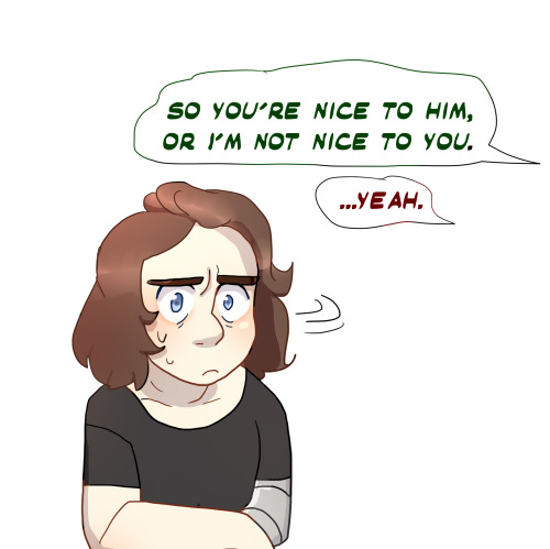 ask-thelittleheros:Bucky: I’m either deeply terrified or head over heels for ‘er. Not su