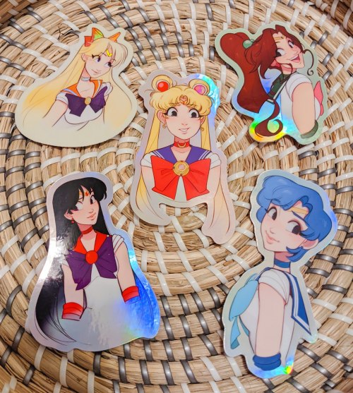 Sailor Moon holo sticker restock!  Also! I brought back MLP Maremaids for one more go arou