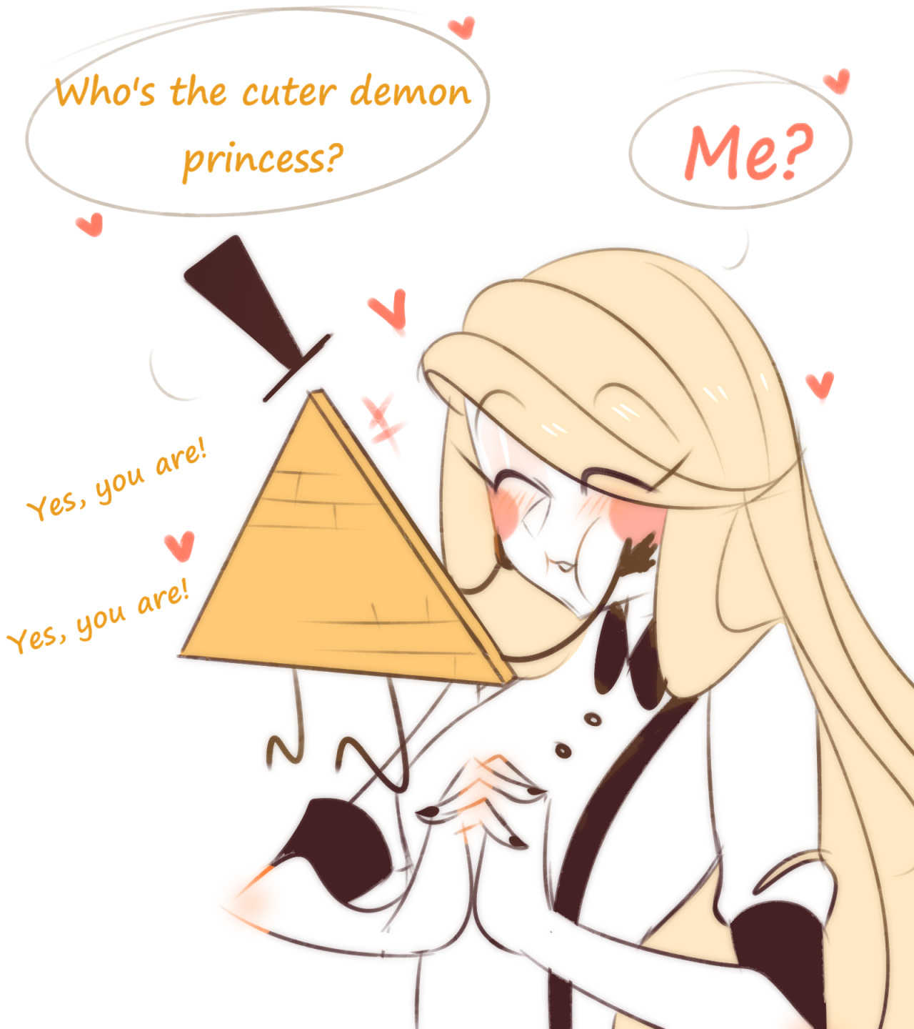 [Charlie X Bill Cipher] [Crossovership] I don’t care about you deer (?I know he prefers coffe  #hazbin hotel#chalastor#chabill#gravity falls#human bill#alastor#charlie#rosie
