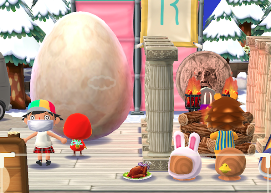 coxinyoface:  oh hey cool ava’s special request finished! now to place it in my camp– ….uh. why is it not placing??? it’s supposed to go into the circle how big could it possibly– ….uh …nintendo. nINTENDO!! that is not a “large egg”!!!