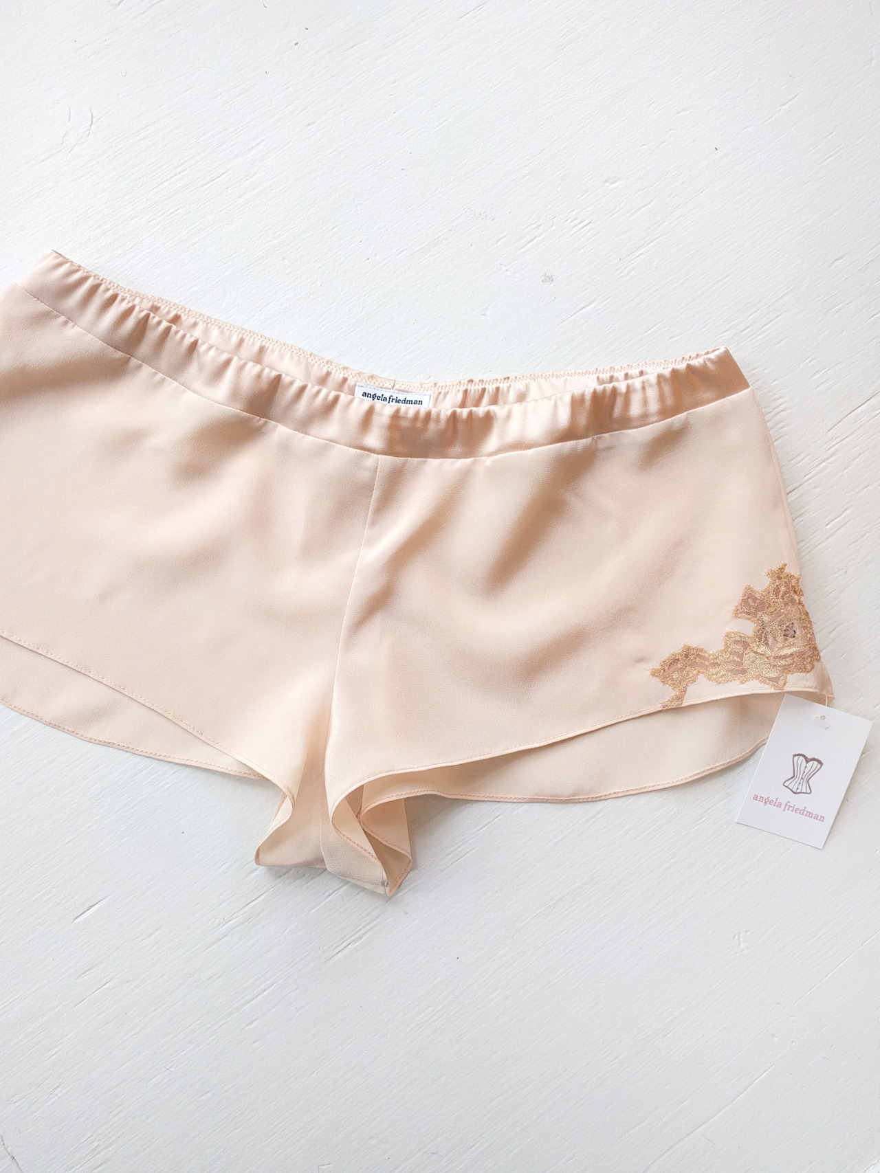 Angela Friedman lingerie — To create these silk shorts, it takes 22