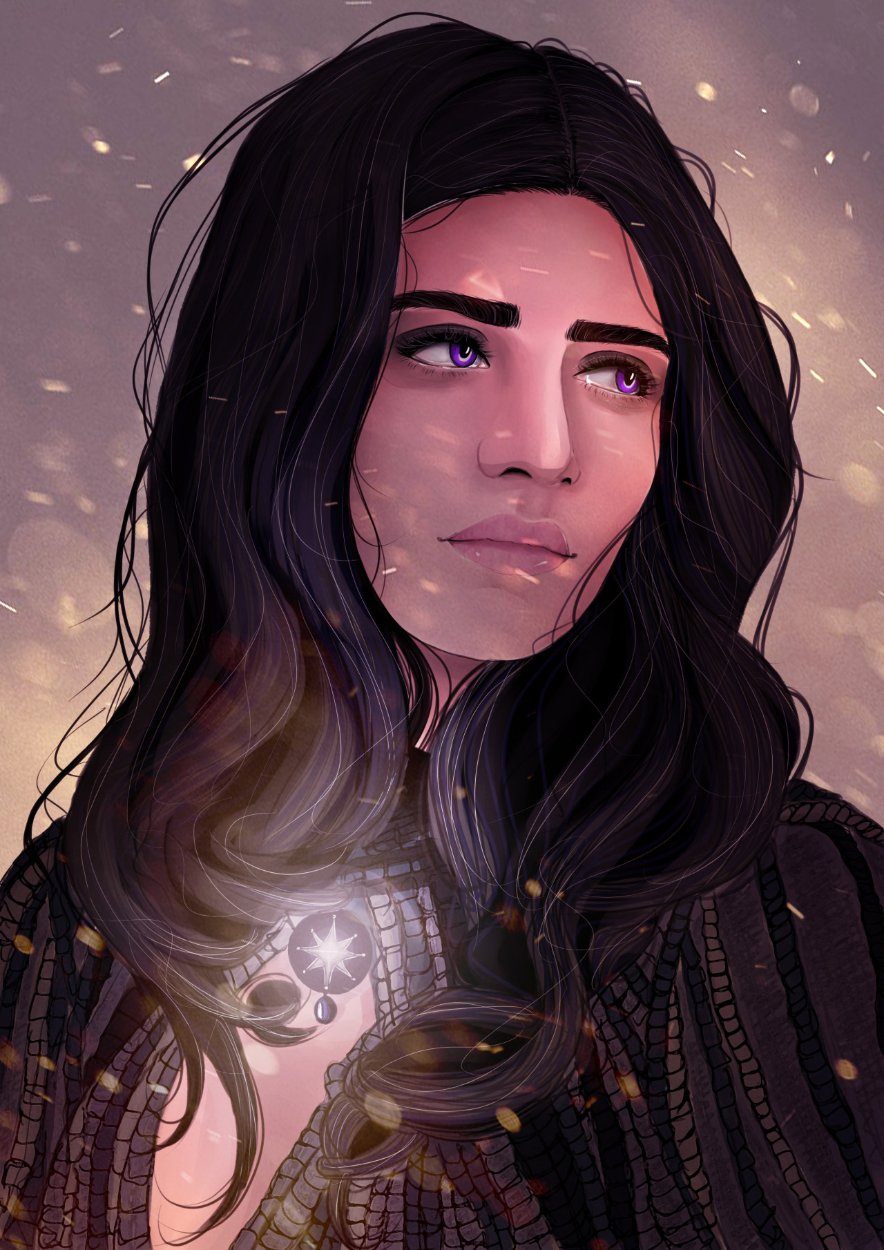 Yennefer Vengerberg witch portrait - view more The Witcher fan art