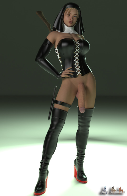 jbtrimar:  Battle Nun Nice little blonde Asian Nun for all of you who like that sorta thing ;-) inspired by devilhs 