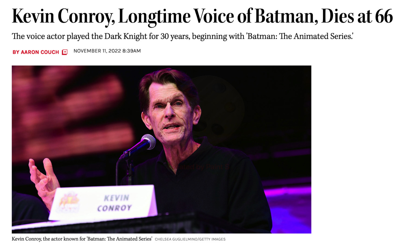 Kevin Conroy, Longtime Batman Voice Actor, Dies At 66