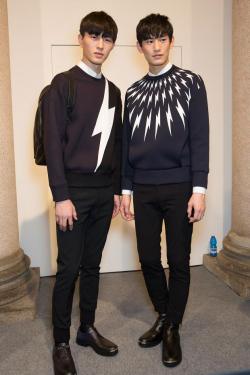 koreanmodel:  Kim Taehwan at Neil Barrett Fall 2014 Milan