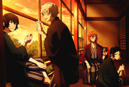 ene-chan-love:    Bungou Stray Dogs (文豪ストレイドッグス) from PASH! Magazine September 2016 issue.   