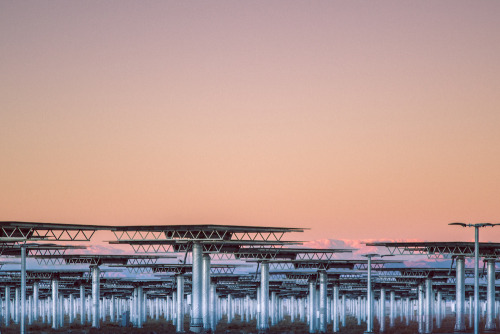 itscolossal:  A Sea of Glistening Solar Panels Photographed at the Nevada SolarReserve by Reuben Wu 