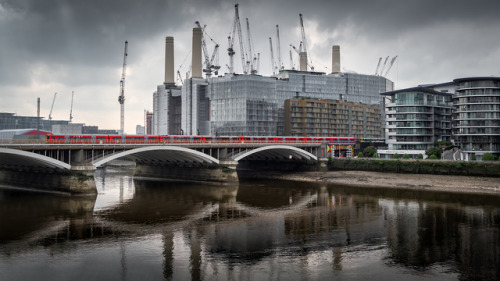 Cranes (no not the birds)…Battersea Station… London England.