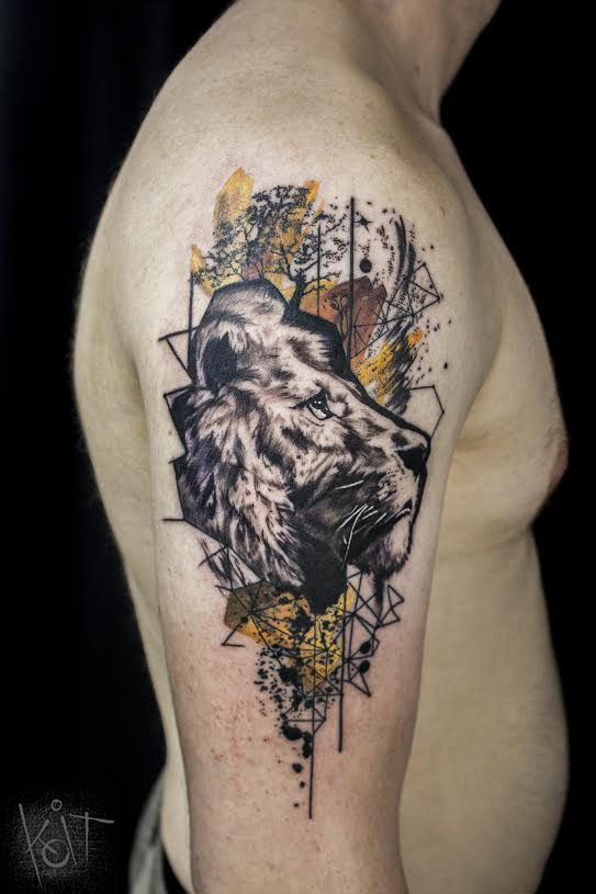 Scottish Lion Tattoo