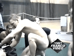 notashamedtobemen:  The weighments and preparation for a big college wrestling match in 1997. Fit, confident athletes who don’t care if other men see their naked bodies. 