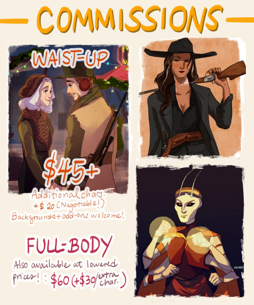 my commissions are back open again! <:3 you can fill the form here!i’m not taking many slots as o