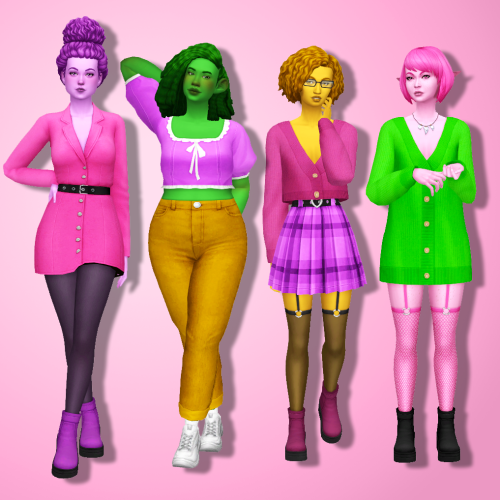 Trillyke Outfits in Sorbets Remix3 @trillyke female tops, 2 bottoms, 1 dress, 1 pair of shoes and 1 