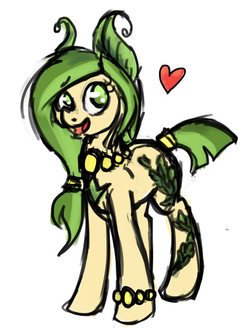 scootalootheadventurer:  tracymod:  Skylark’s character Vineleaf x3  EEEEEEEEEEE~~ This is totally how adult Vine Leaf would look like guys *u*  THANK YOU TRACY, YOU ARE THE COOLEST KID <3  Eeee, cute jungle pone <3