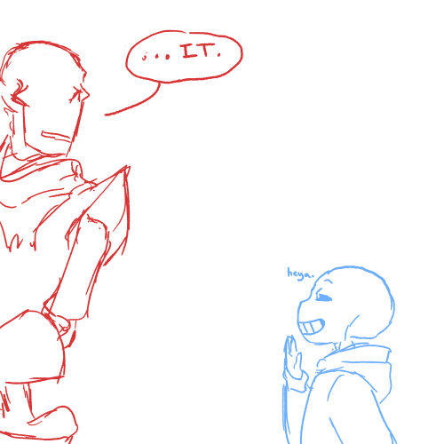 almalon:  symphysins:  “SANS, STOP PRANKING ME ACROSS TIME AND SPACE!” More ot3 shenaninanigans. Based on this I couldn’t pick, so we’ll use both for the ot3 ヾ(❀╹◡╹)ﾉﾞ   XDD
