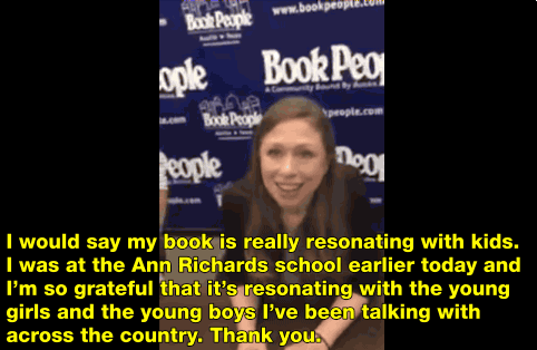 salon:  Watch Chelsea Clinton destroy a right-wing ass at a book signing