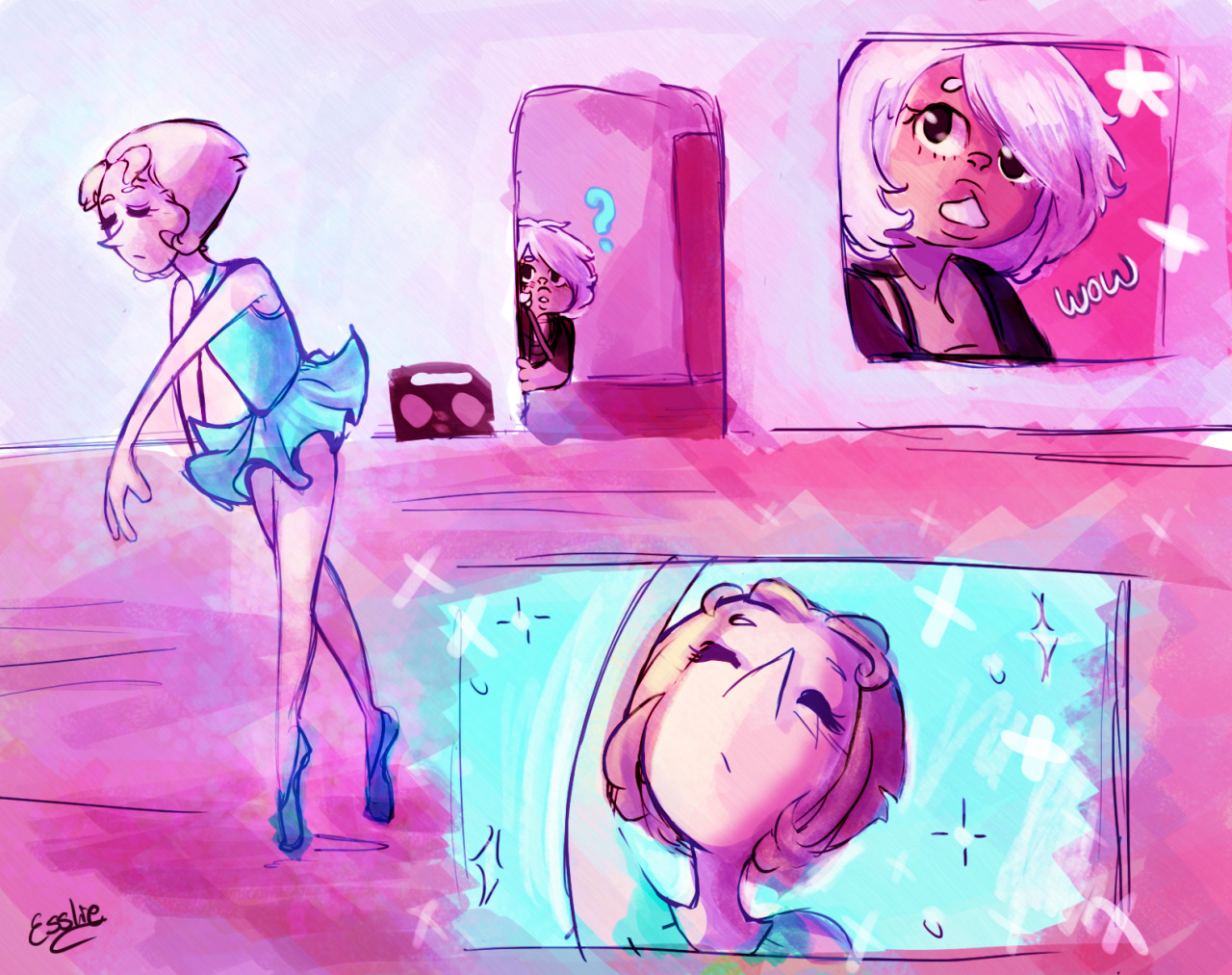 esslie:  a scene i scribbled for an au &lt;3 