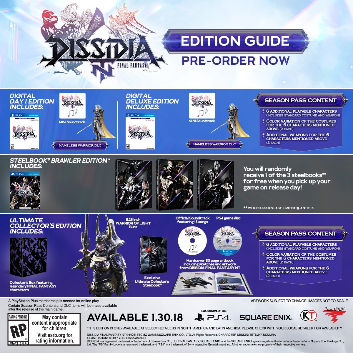 crazy-chocobo:Dissidia NT will be launching worldwide on Jan 30th, 2018! OH YYYYEEEEAAAAAHHHH!!!This