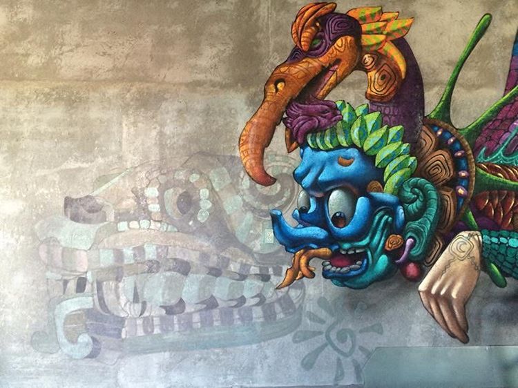 neomexicanismos:  Chaac y Quetzalcoatl Artista: @nacho_bernal_uno #art #mexican #neomexicanismos