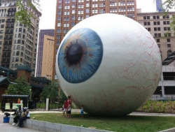 sixpenceee:  The Giant Eyeball sculpture