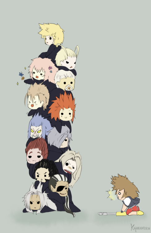 Draw by me &gt;w&lt; This is one of my obsessions! I LOVE Kh, the Organization XIII in parti