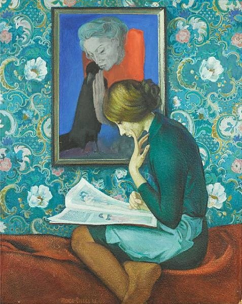 bibliolectors:  Curiosity reader / Curiosidad lectora (pintura de Ivan Stepanovich Ivanov-Sakachev)