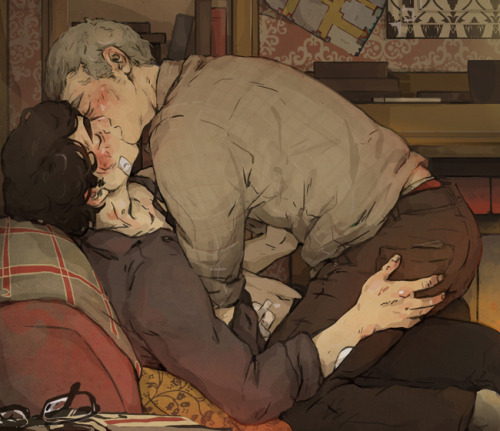 sweetlittlekitty:Post-case make outs in 221B ♡