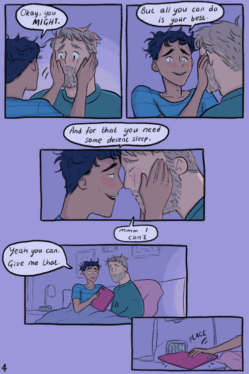 heartstoppercomic: Mini-Comic: Bedtime25y/o Charlie and 26y/o Nick have a little middle-of-the-night