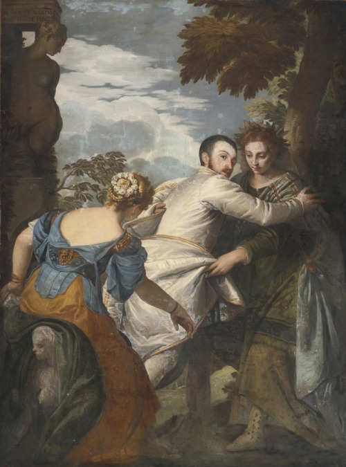rubenista:Follower of Paolo Veronese, The Choice Between Virtue and Vice, 17th century