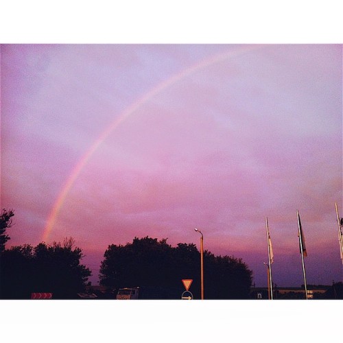 Rainbow in Kyiv region. #Ukraine #rainbow #joy #rain #weather #sunset #sundown #sky #nature #naturew