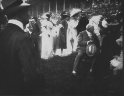 onlyoldphotography:  Edward Steichen: Steeplechase Day, Paris - The Grandstand, 1907  Steichen returned to Paris in 1906, and when he was not scouting out modern art to send to Stieglitz in New York he was working hard to support himself with portrait