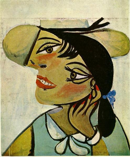 pablopicasso-art:  Portrait of woman in d`hermine pass (Olga) 1923  Pablo Picasso