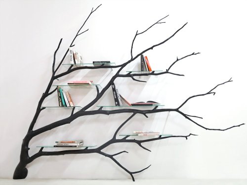 bookmania:Brooklyn-based designer Sebastian Errazuriz’s “Tree Shelf”. Errazuriz utilizes art and des