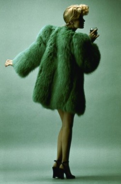 concordemag:  Willy Van Rooy in Yves Saint Laurent Fur Coat, photographed by Hans Feurer for ELLE, Spring/Summer, 1971 