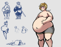 fronomo:Some sketches of weight gain/ chub!