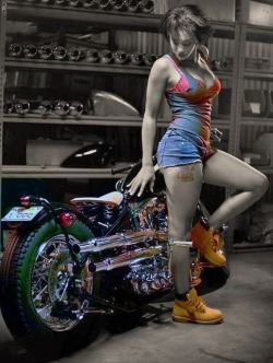 hotrodzandpinups:  Biker Babe Wednesday 