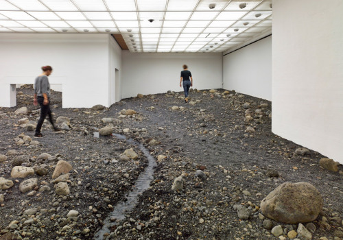 blantonmuseum:  Olafur Eliasson has installed a riverbed inside the Louisiana Museum of Modern Art in Denmark 